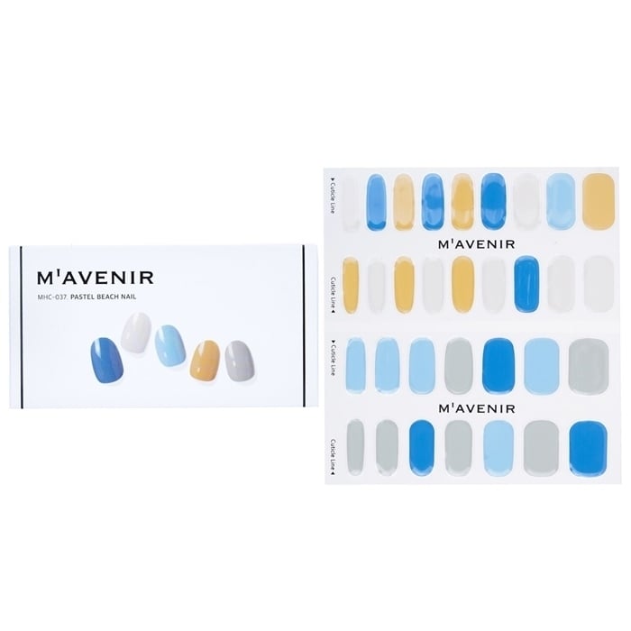 Mavenir Nail Sticker (Assorted Colour) - Pastel Beach Nail 32pcs Image 1