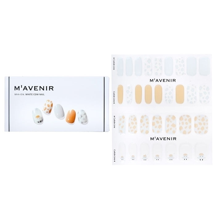 Mavenir Nail Sticker (White) -  White Cow Nail 32pcs Image 1