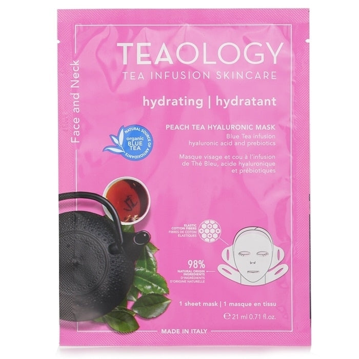 Teaology Peach Tea Hyaluronic Face and Neck Mask 21ml/0.17oz Image 1