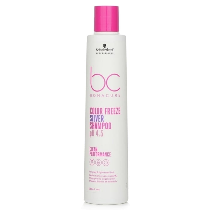 Schwarzkopf BC Bonacure pH 4.5 Color Freeze Silver Shampoo (For Grey and Lightened Hair) 250ml/8.45oz Image 1