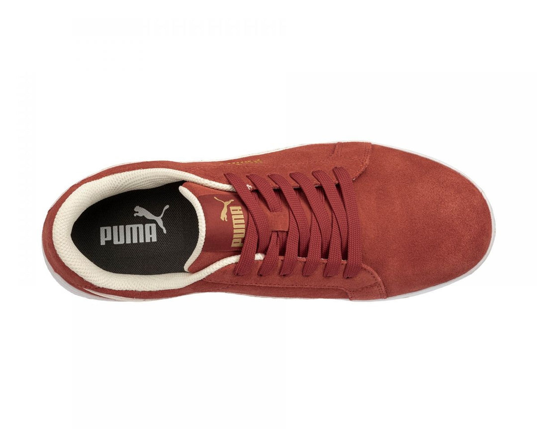PUMA Safety Womens Iconic Low Composite Toe EH Work Shoes Red Suede - 640135 RED Image 2