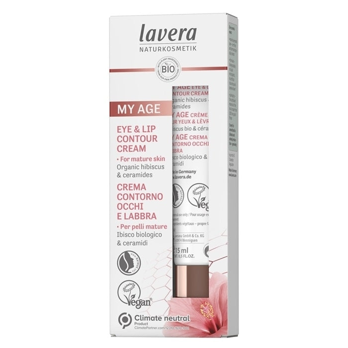 Lavera My Age Eye and Lip Contour Cream With Organic Hibiscus and Ceramides - For Mature Skin 15ml/0.5oz Image 1