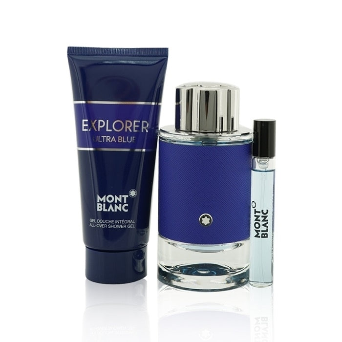 Montblanc Explorer Ultra Blue Coffret: EDP Spray 100ml + EDP Spray 7.5ml + Shower Gel 100ml 3pcs Image 1