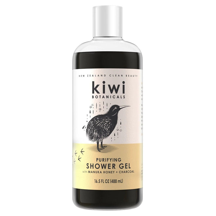 (2 Pack) Kiwi Botanicals Purifying Shower Gel, Charcoal and Manuka Honey, 16.5 fl oz Image 3