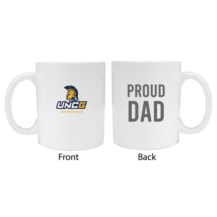 North Carolina Greensboro Spartans Proud Dad Ceramic Coffee Mug - White (2 Pack) Image 1