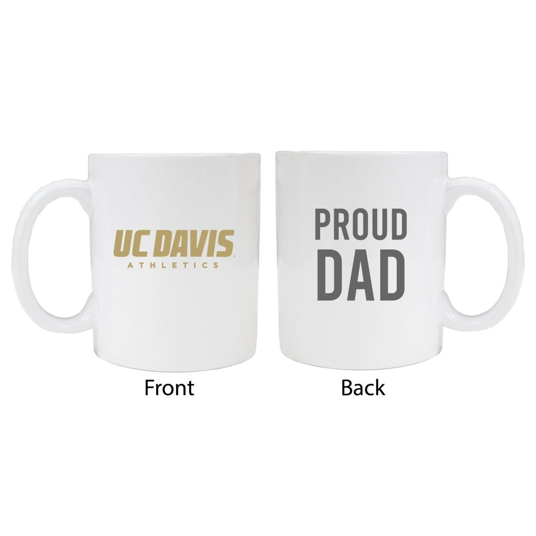 UC Davis Aggies Proud Dad Ceramic Coffee Mug - White (2 Pack) Image 1