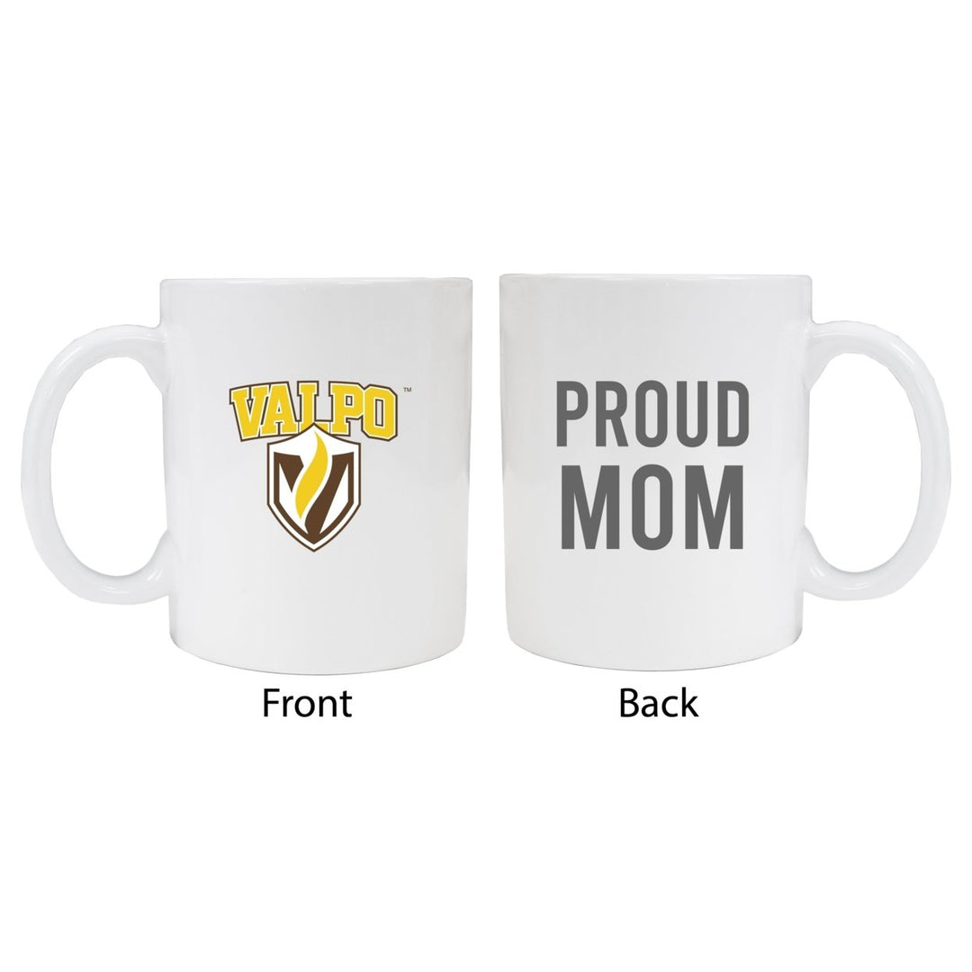 Valparaiso University Proud Mom Ceramic Coffee Mug - White (2 Pack) Image 1