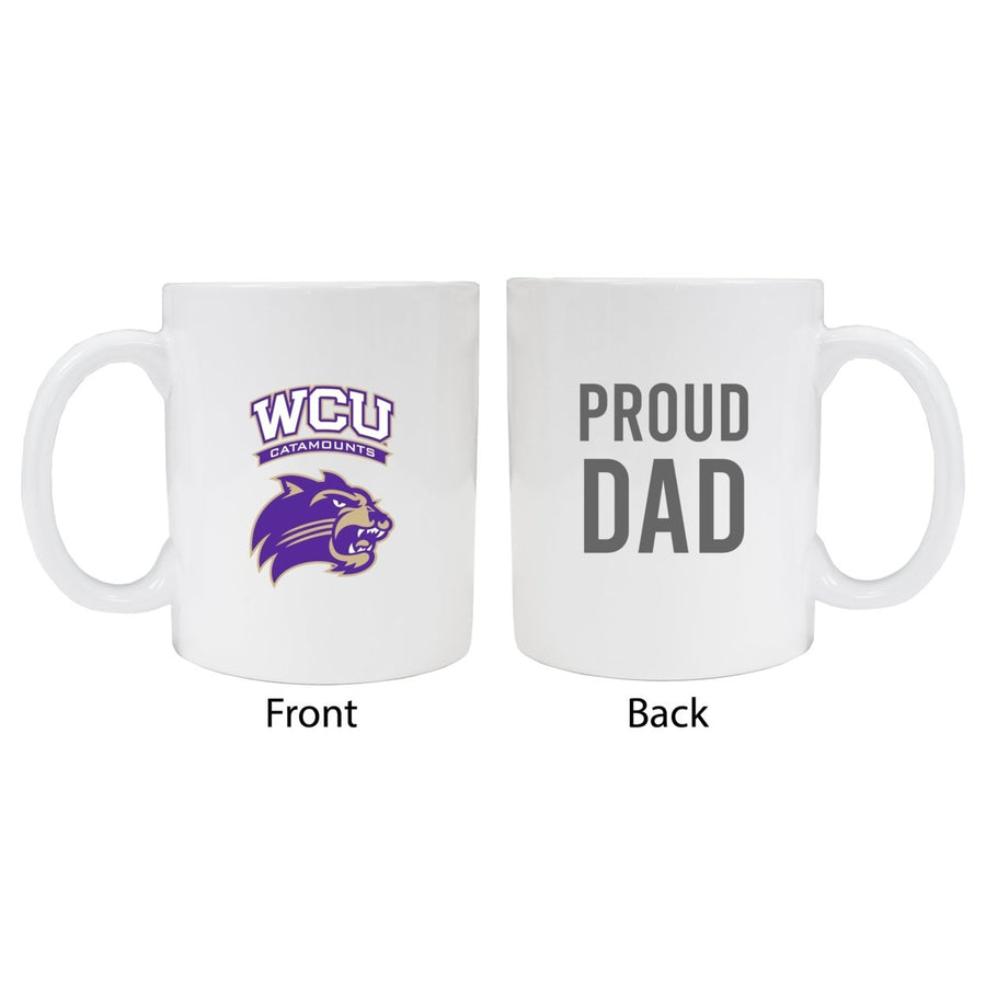 Western Carolina University Proud Dad Ceramic Coffee Mug - White (2 Pack) Image 1