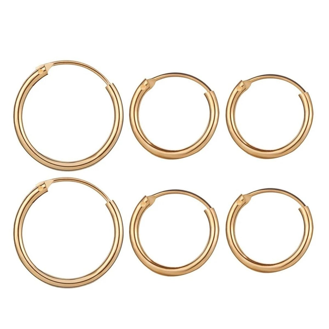 Endless Hoop Earrings (3 Pairs) Image 4