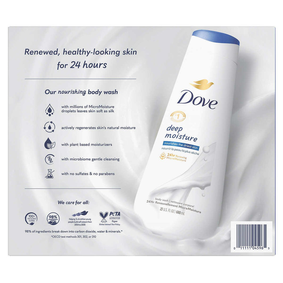 Dove Deep Moisture Body Wash 23 Fluid Ounce (Pack of 3) Image 2