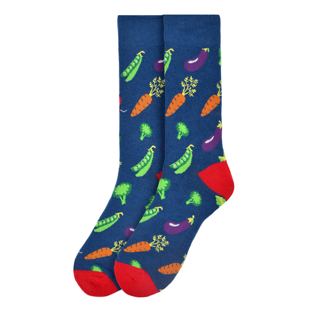 Mens Vegetables Socks Fun Novelty Socks Crazy Fun Lovely Food Crew Socks Groomsmen Wedding Socks Image 2