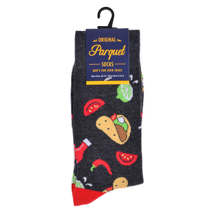 Taco Tuesday Socks Fun Novelty Socks Crazy Fun Mexican Food Crew Socks Groomsmen Wedding Socks Image 4