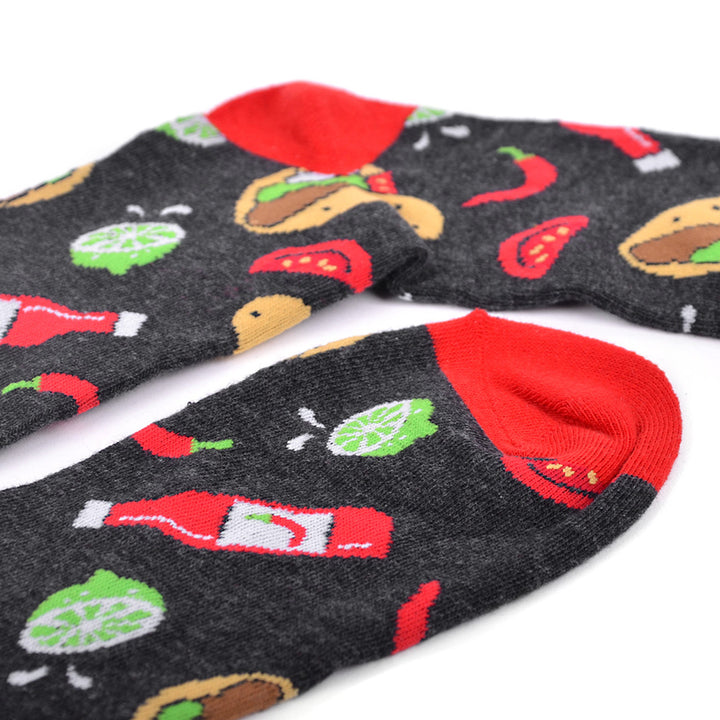 Taco Tuesday Socks Fun Novelty Socks Crazy Fun Mexican Food Crew Socks Groomsmen Wedding Socks Image 4