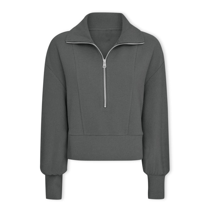 Womens Gray Ramona Half Zip Image 7