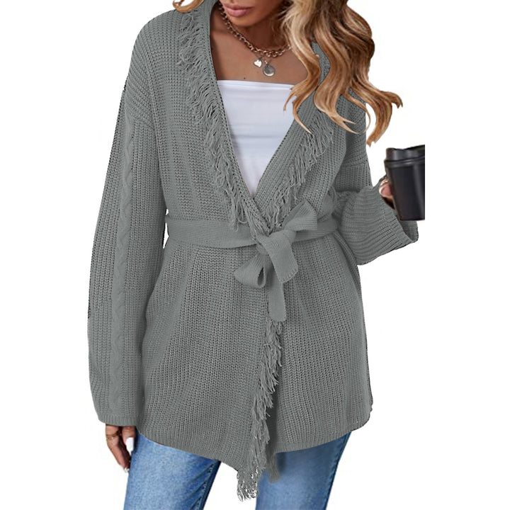 Women's Gray sweater cardigan Image 1