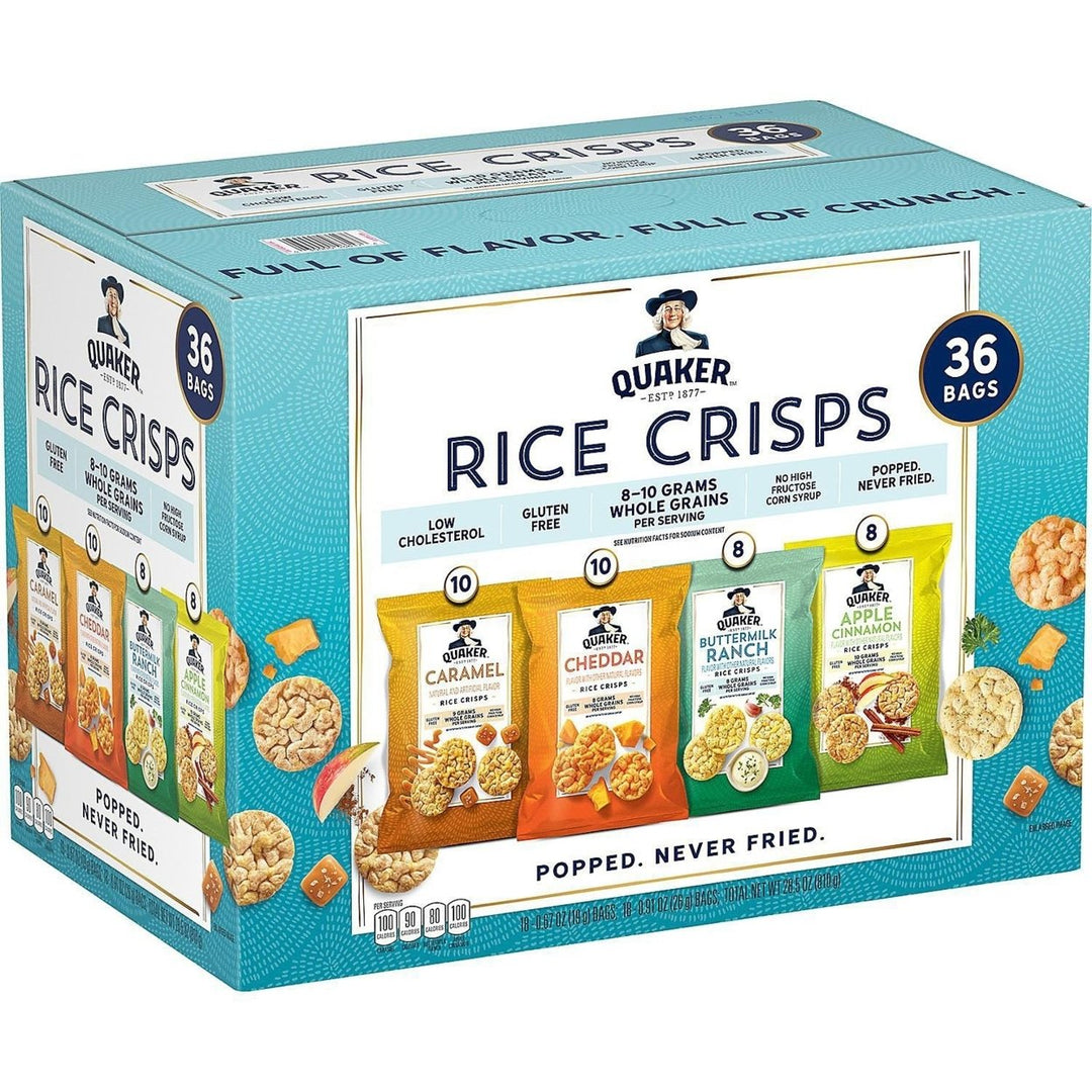 Quaker Rice Crisps Variety Pack (36 Pack) Image 1