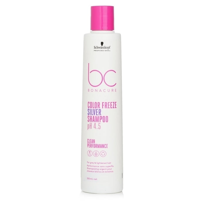 Schwarzkopf BC Bonacure pH 4.5 Color Freeze Silver Shampoo (For Grey and Lightened Hair) 250ml/8.4oz Image 1