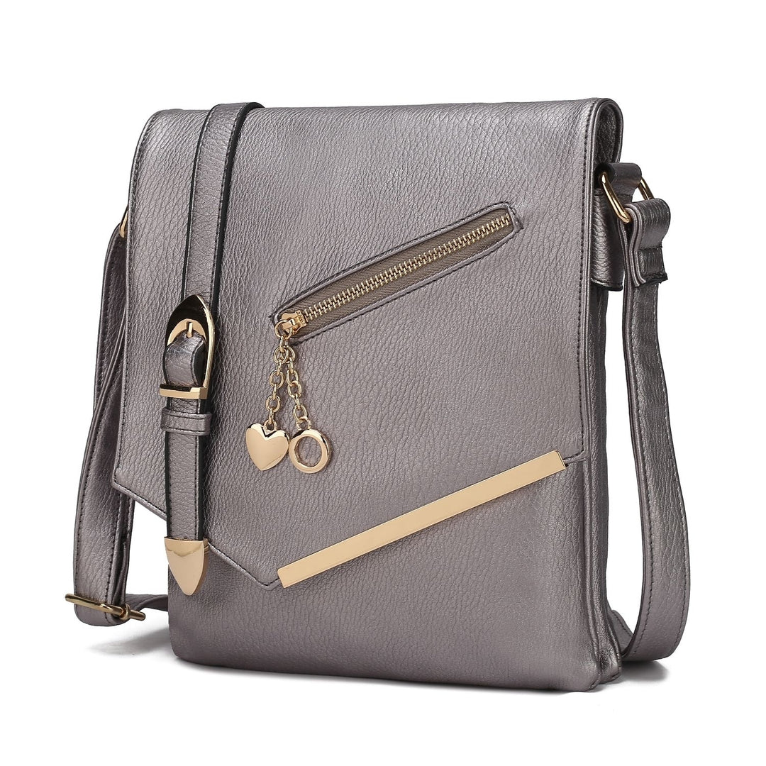 MKF Collection Jasmine Crossbody Bag Vegan Leather Shoulder Bag Handbag by Mia K. Image 8