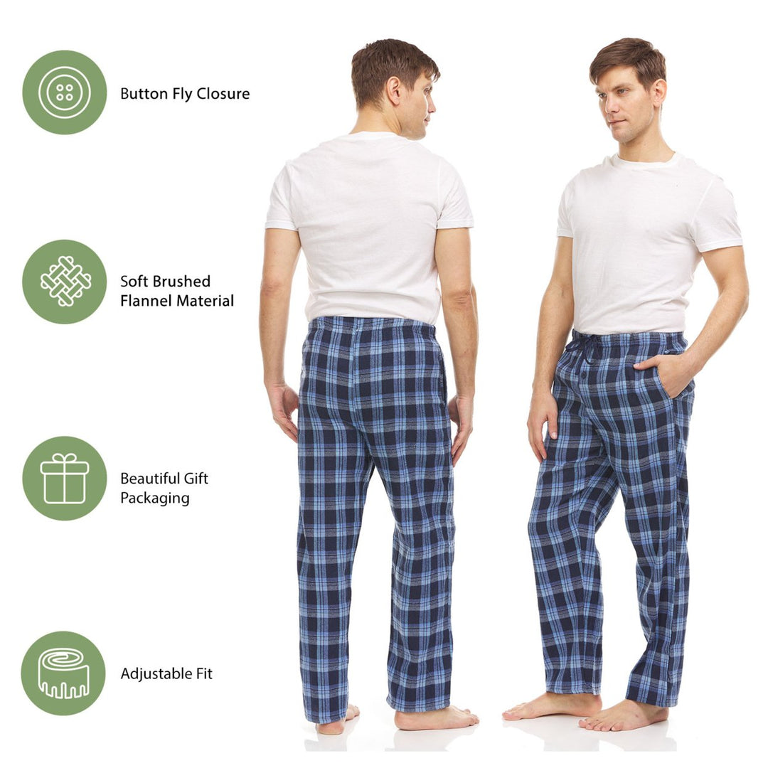 DARESAY Flannel Pajama Pants for Men Image 7