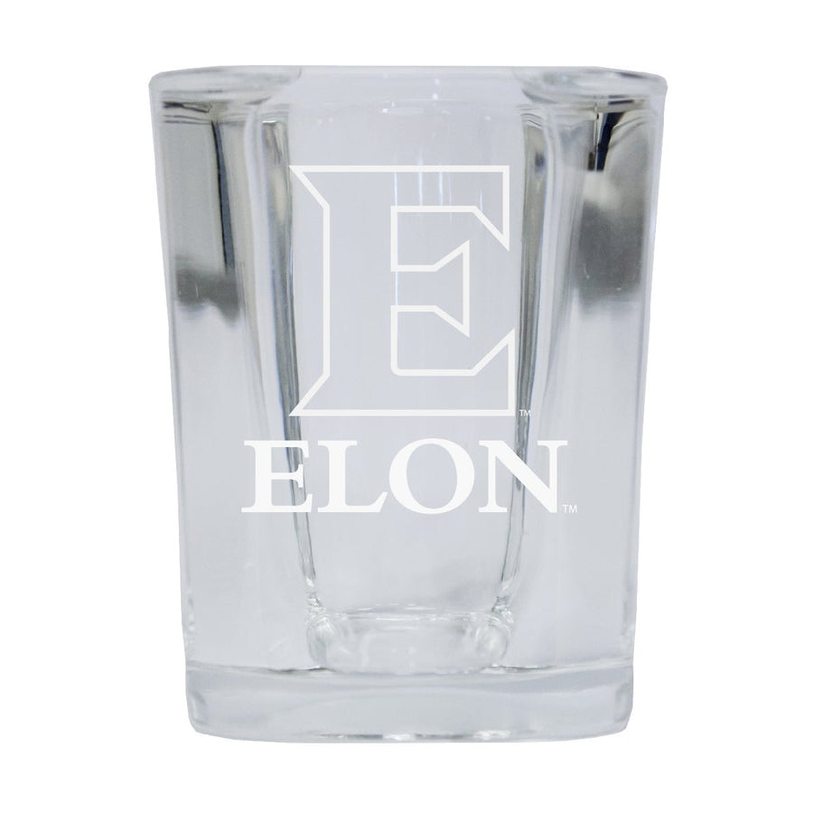 Elon University NCAA Collectors Edition 2oz Square Shot Glass - Laser Etched Logo Image 1