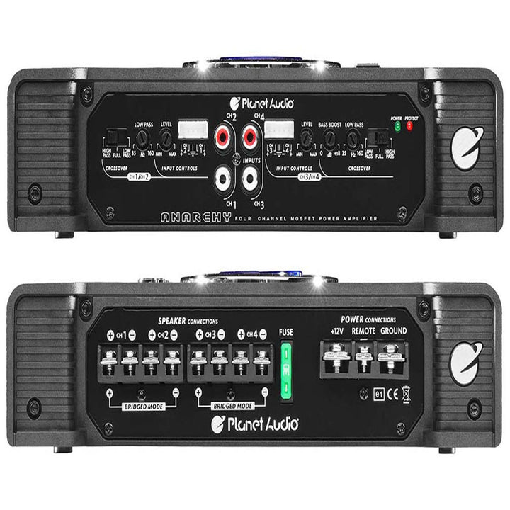 Planet Audio AC12004 4 Channel Car Amplifier - 1200 WattsFull RangeClass A/B2-4 Ohm StableMosfet Power SupplyBridgeable Image 3