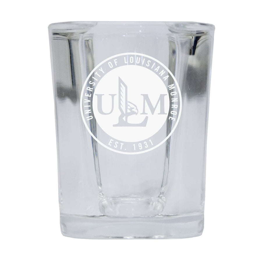 University of Louisiana Monroe NCAA Collectors Edition 2oz Square Shot Glass - Laser Etched Logo Image 1