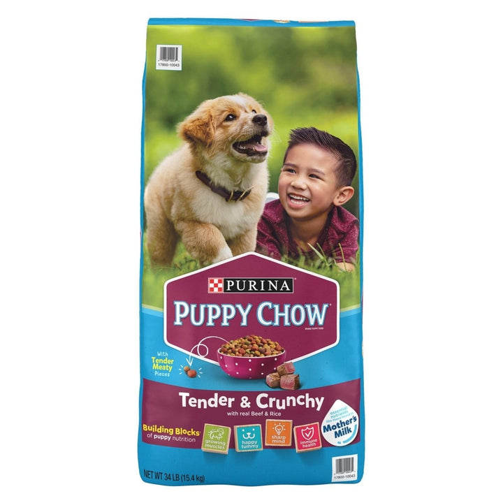 Purina Puppy Chow Tender and Crunchy Dry Dog Food (34 Pounds) Image 1