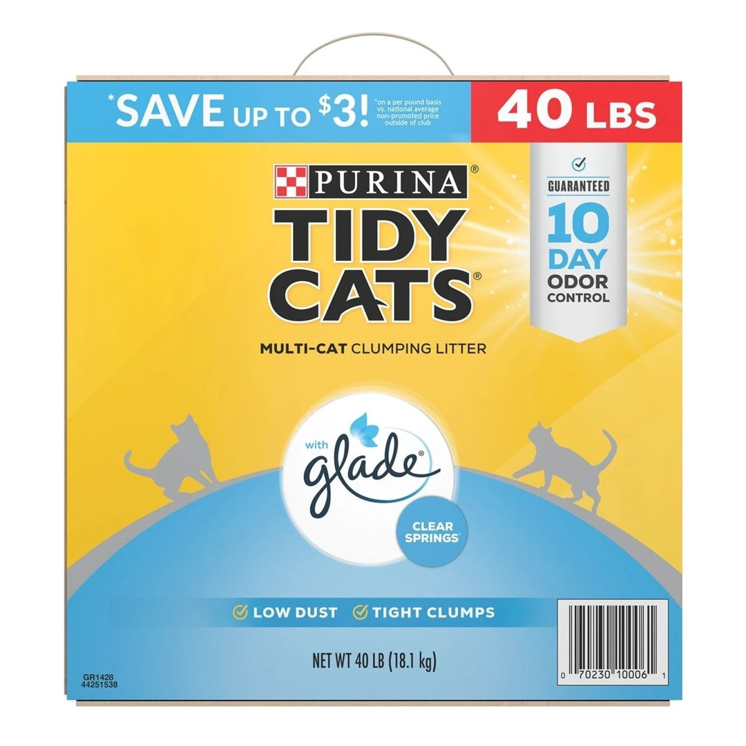 Purina Tidy Cats Multi-Cat Clumping Litter Clear Springs Scent (40 Pounds) Image 1