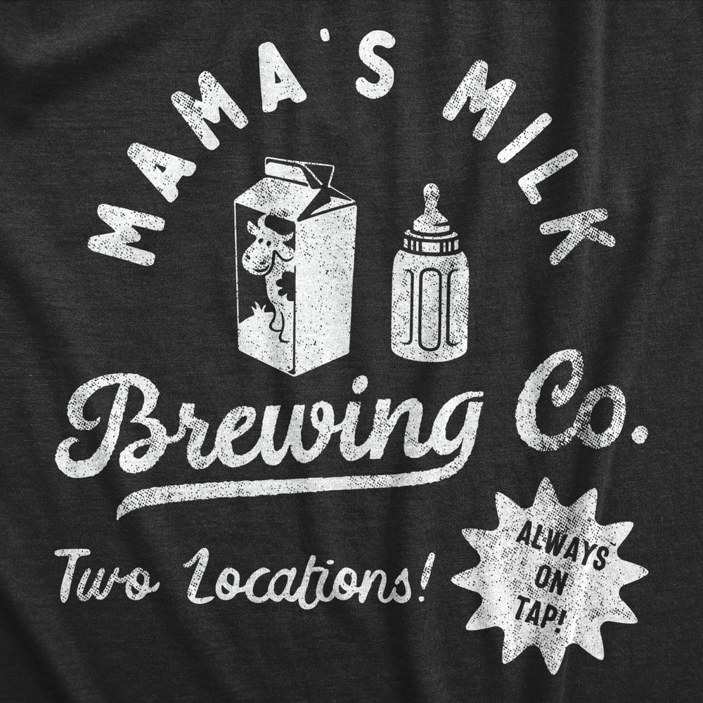 Maternity Mamas Milk Brewing Co Shirt Funny Breast Feeding Brewery Joke Pregnancy Tee For Ladies Image 2