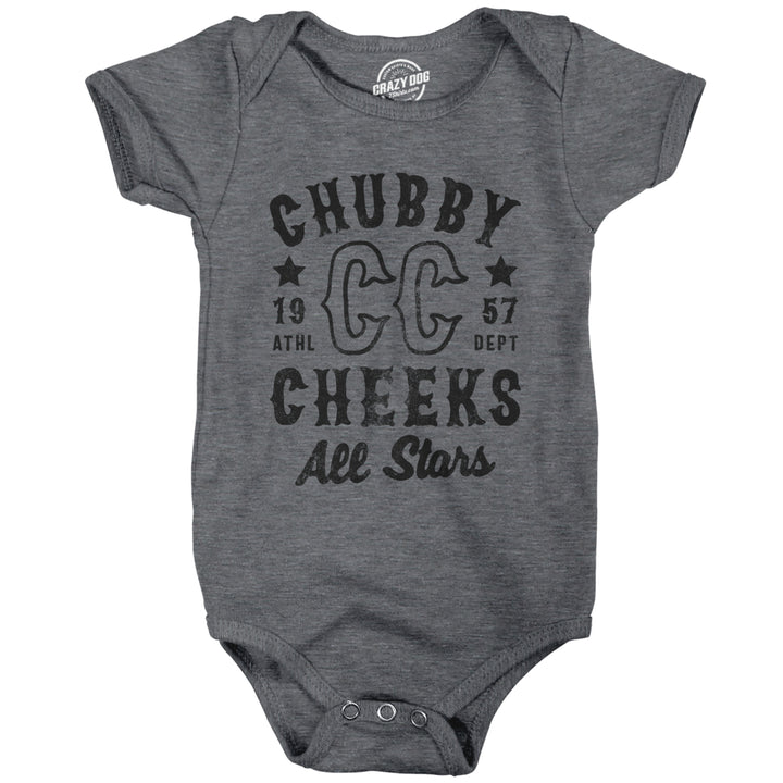 Chubby Cheeks All Stars Baby Bodysuit Funny Cute Sport Team Champs Jumper For Infants Image 1