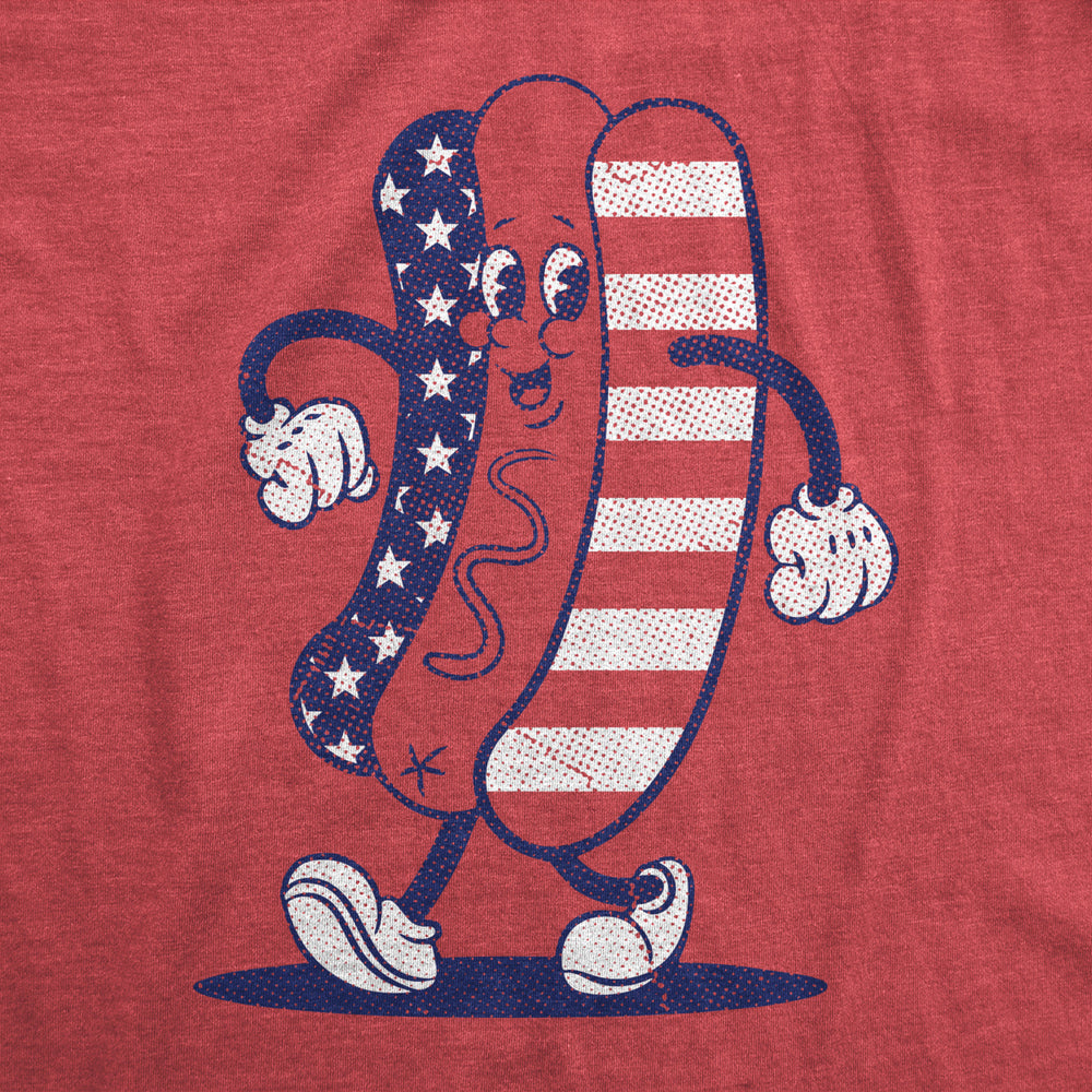 Womens Fourth Of July Hotdog T Shirt Funny Patriotic Cookout Grilling Tee For Ladies Image 2