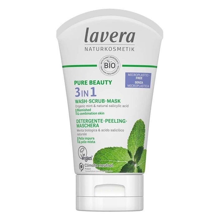 Lavera Pure Beauty 3 In 1 Wash Scrub Mask - For Blemished and Combination Skin 125ml/4oz Image 1