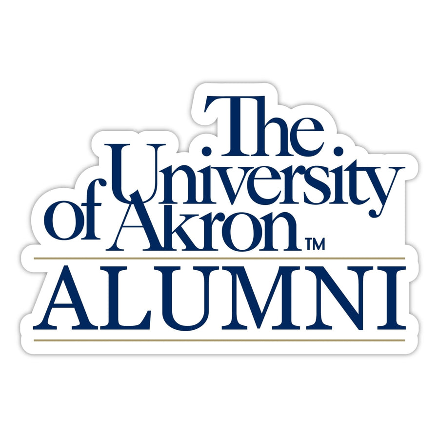 Akron Zips 4-Inch Alumni NCAA Vinyl Sticker - Durable School Spirit Decal Image 1