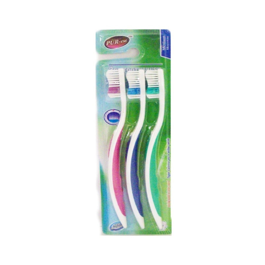 Medium Toothbrush 3 In 1 Pack 305156 By Purest Image 1
