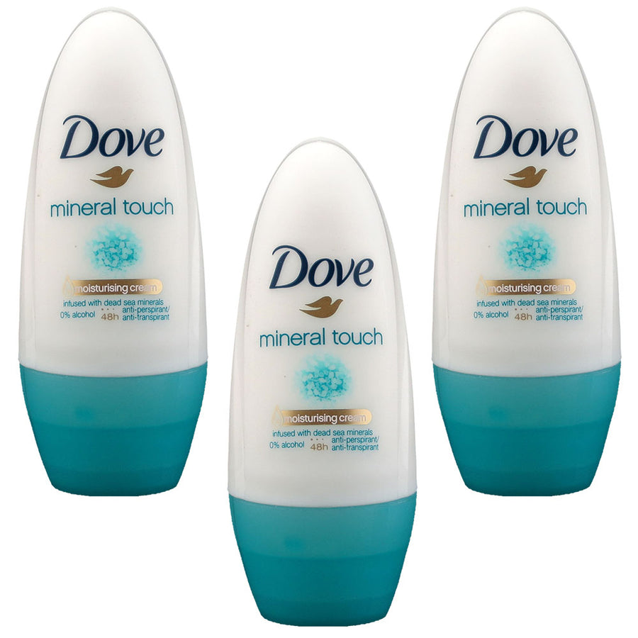 Dove Roll-on Stick Mineral Touch 50ml (Pack of 3) Image 1