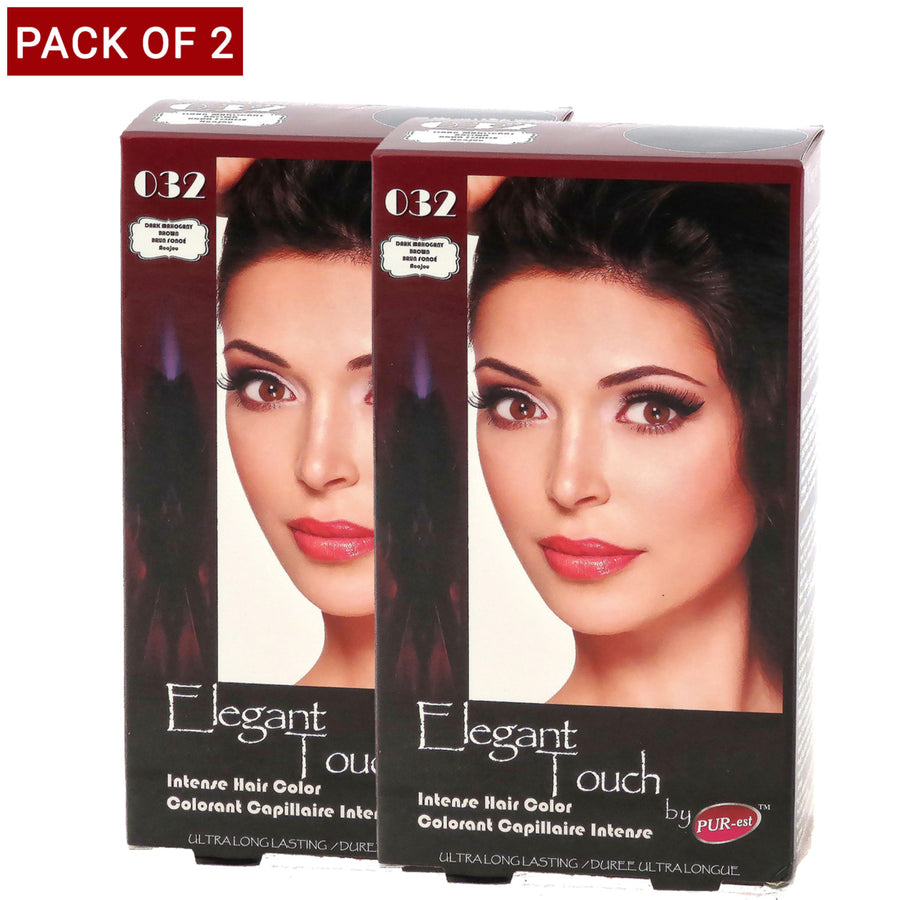Purest Hair Color 0320.14Kg - Dark Mahogany Brown - Pack Of 2 Image 1