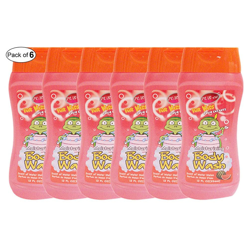 Kids Moisturizing Body Wash With Scent Of Water Melon(354ml) (Pack of 6) By Purest Image 1