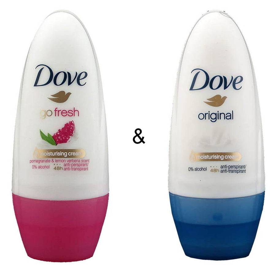 Roll-on Stick Go Fresh Pomegranate 50 ml by Dove and Roll-on Stick Original 50ml by Dove Image 1