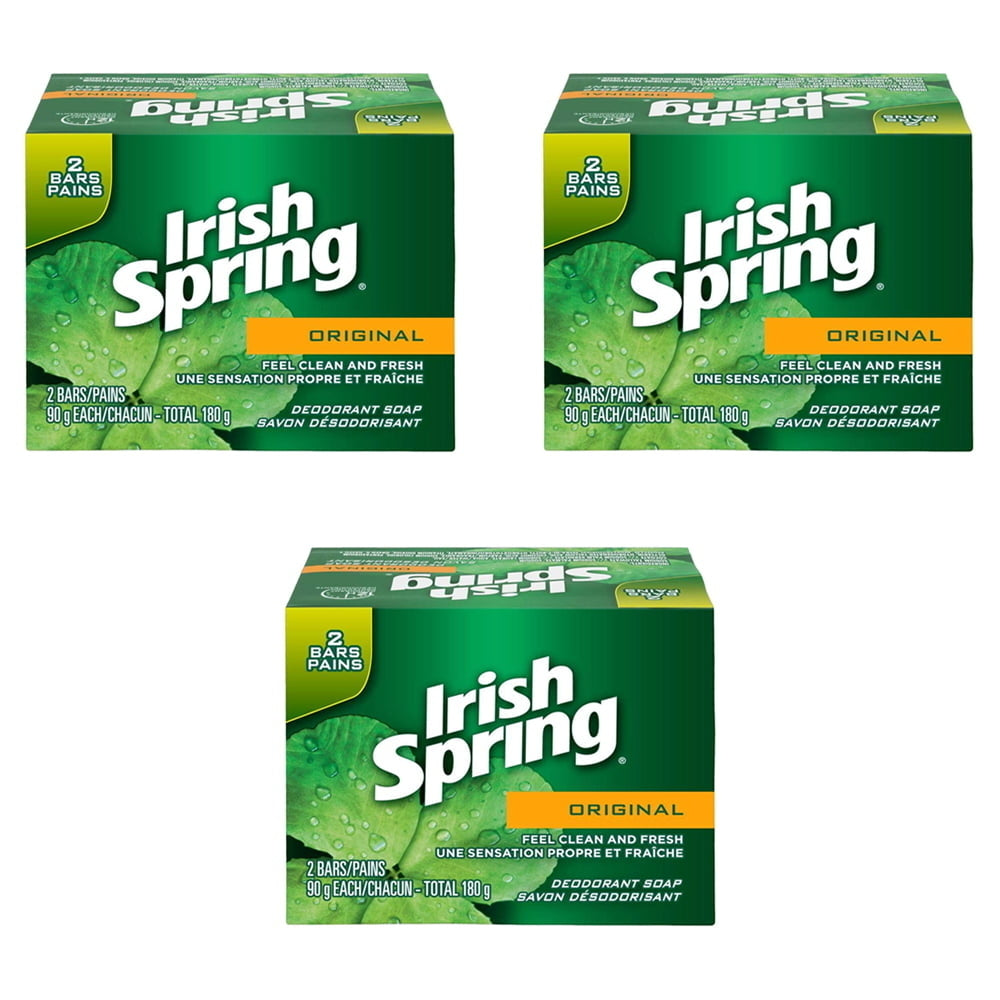 Irish Spring Original Deodorant Bar Soap2x90g (Pack of 3) Image 1