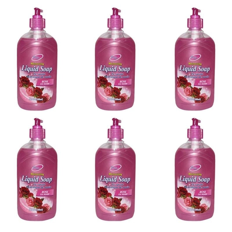 Moisturizing Liquid Soap With Rose(500ml) (Pack of 6) By Purest Image 1