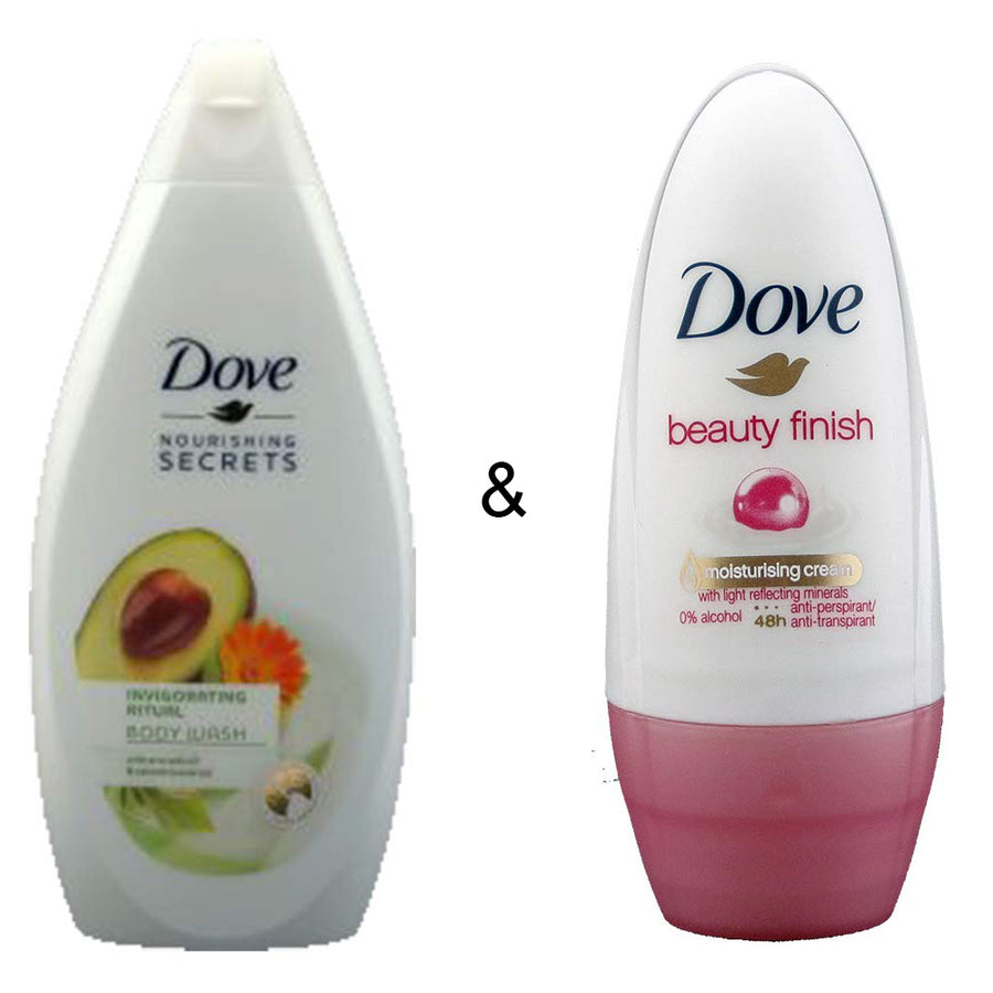Body Wash Invigo Ritual 500 by Dove and Roll-on Stick Beauty Finish 50ml by Dove Image 1
