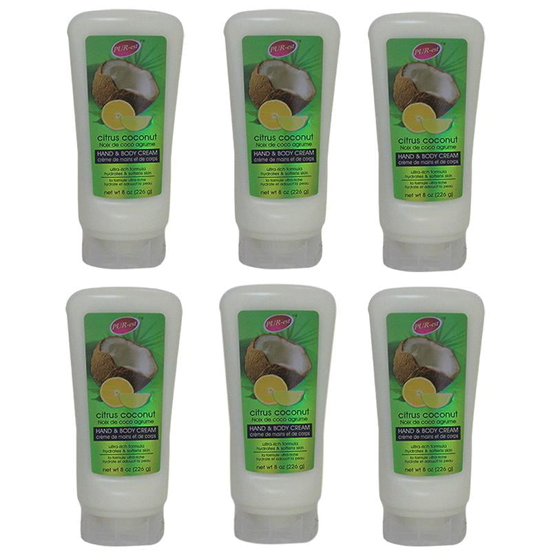 Citrus Coconut Hand and Body Cream (226g) (Pack of 6) By Purest Image 1