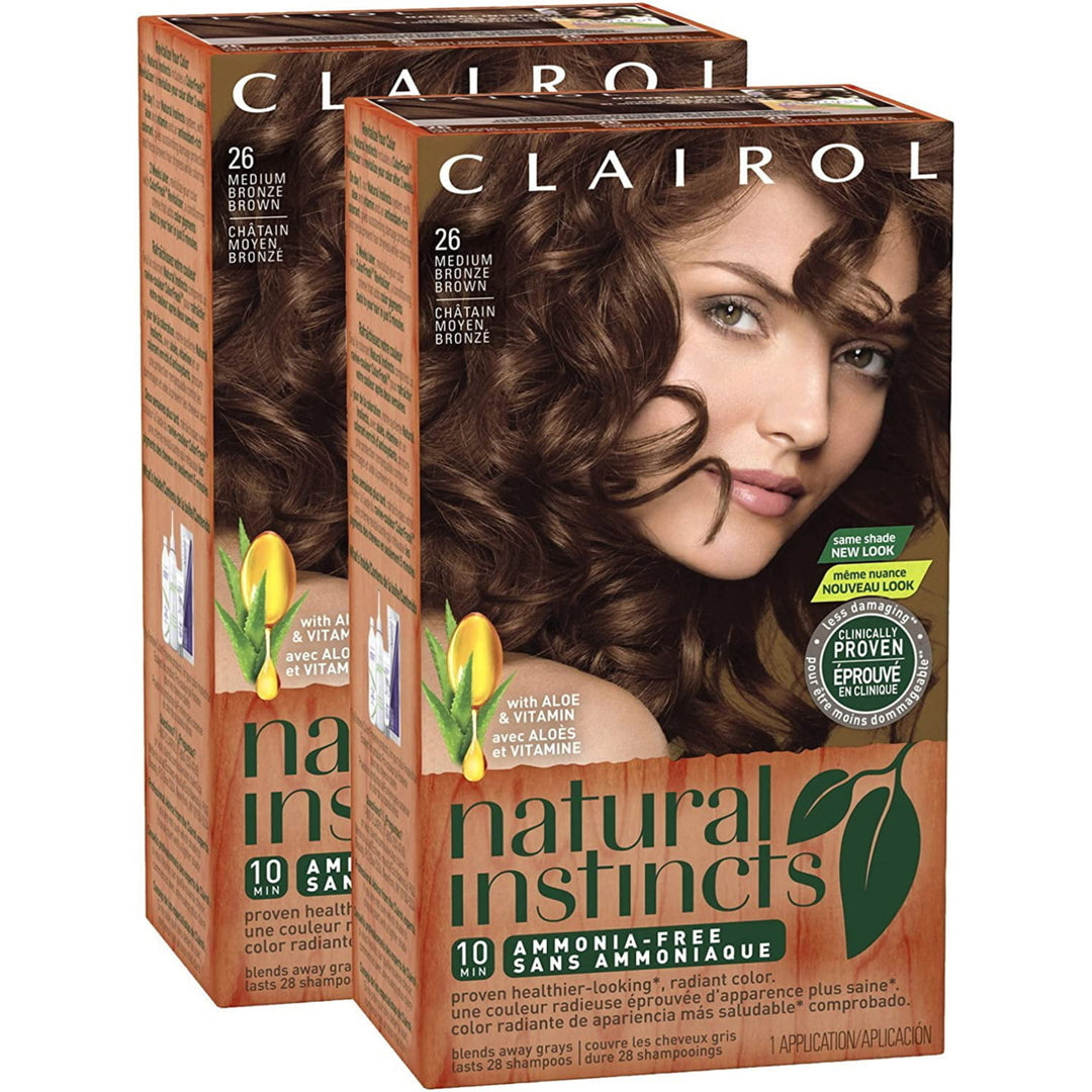 Clairol Natural Instincts026Hot CocoaMed Bronze Brown2 pk Image 1