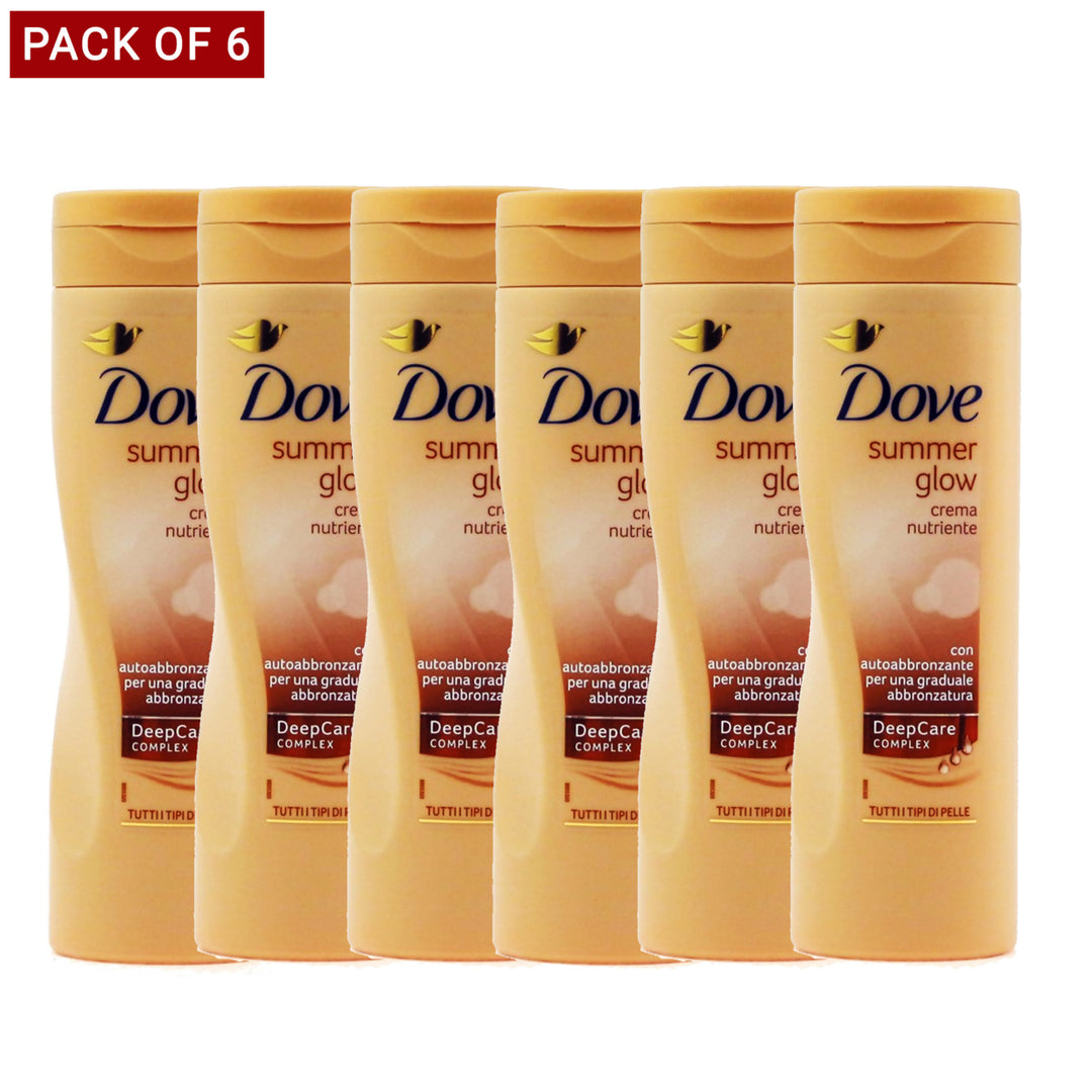 Dove Summer Glow Body LotionTan Dark Shimmer - 250ml - Pack of 6 Image 1