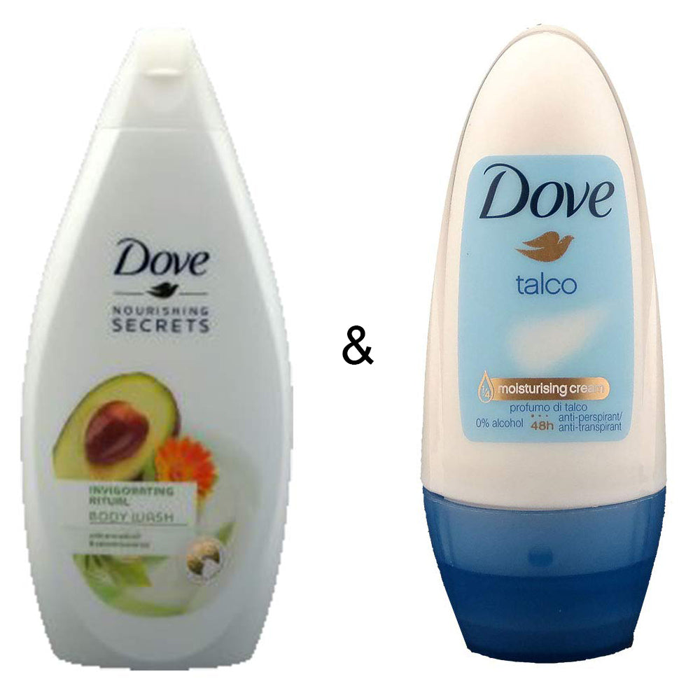 Body Wash Invigo Ritual 500 by Dove and Roll-on Stick Talco 50ml by Dove Image 1