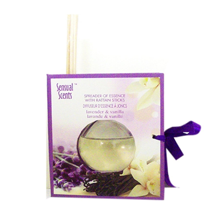 Sensual Scents Oil Diffuser With Rattan Sticks- Lavender and Vanilla (45ml) 103400 Image 1