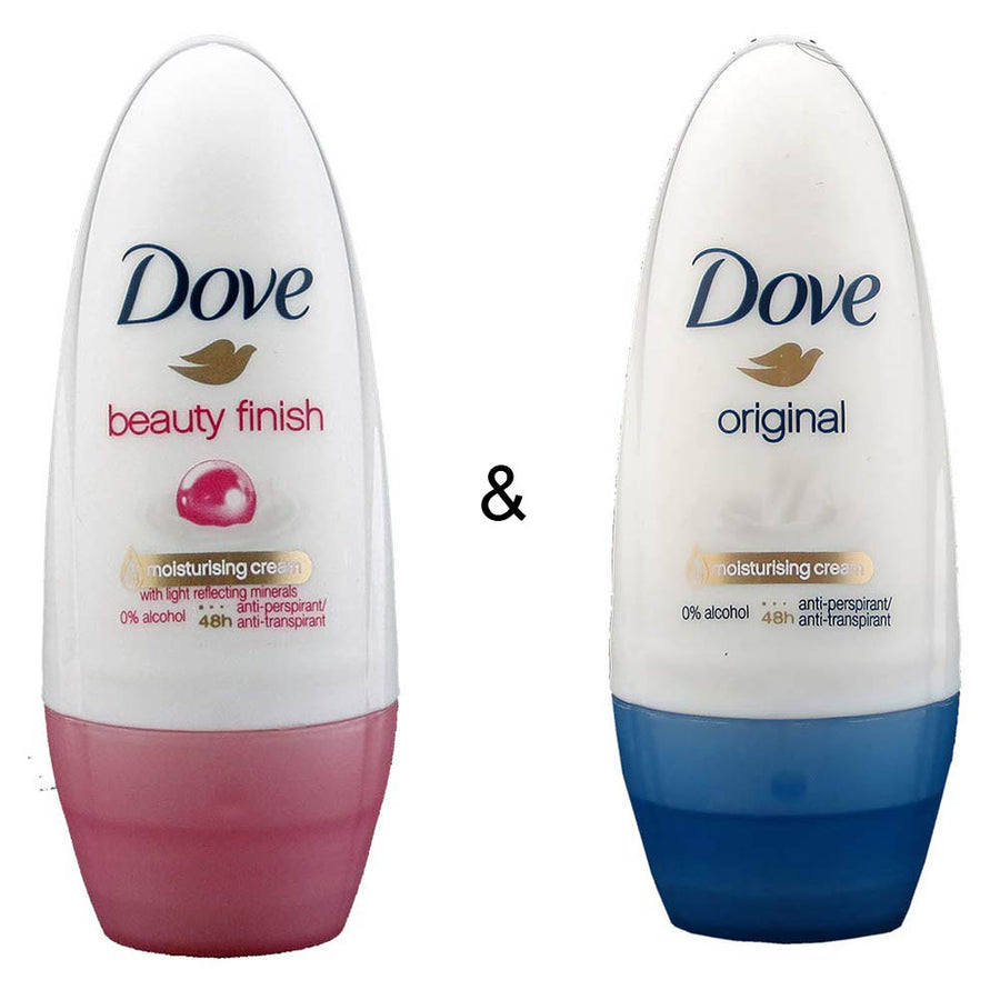 Roll-on Stick Beauty Finish 50ml by Dove and Roll-on Stick Original 50ml by Dove Image 1