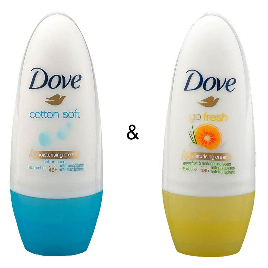 Roll-on Stick Cotton Soft 50 ml by Dove and Roll-on Stick Go Fresh Grapefruit 50 ml by Dove Image 1