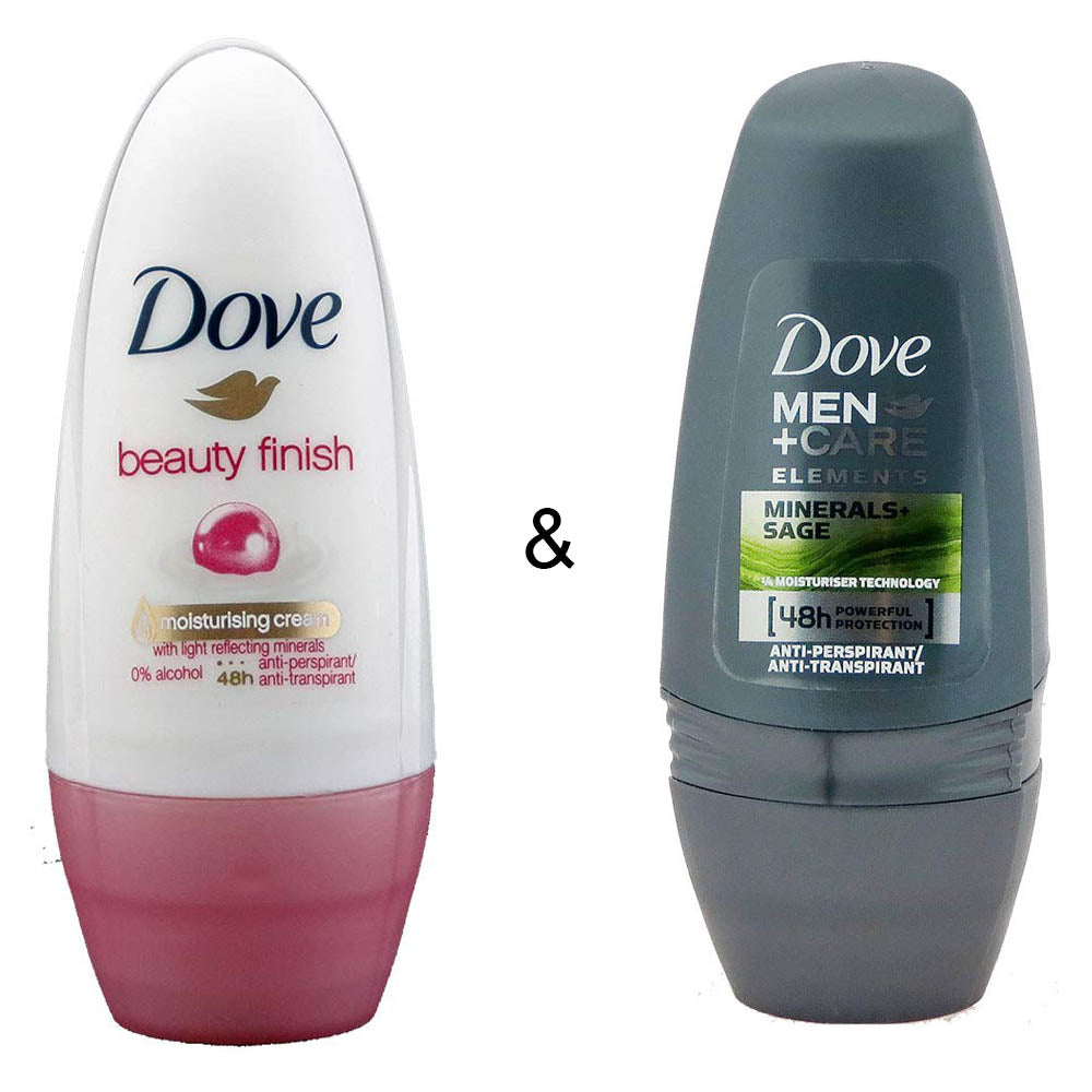 Roll-on Stick Beauty Finish 50ml by Dove and Roll-on Stick Mineral and Sage by Dove Image 1