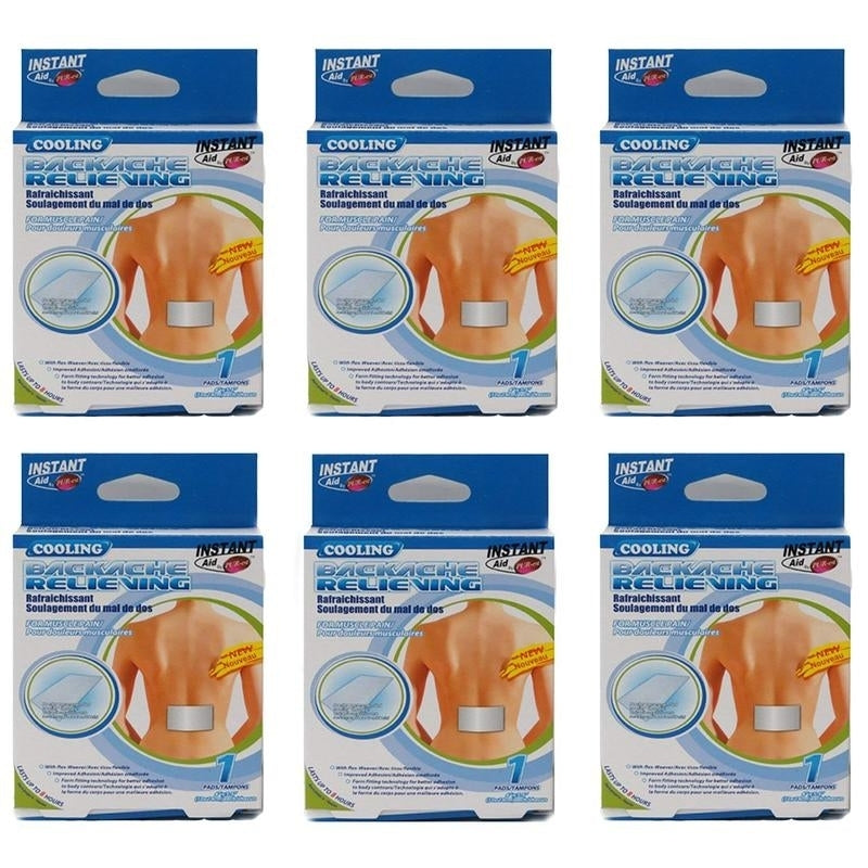 Instant Aid- Cooling Backache Relieving Patch (Pack of 6) By Purest Image 1